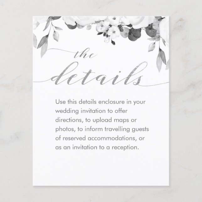 Schwarz-Weiß-Grüne Peony Hochzeitsstimmung (Vorderseite)