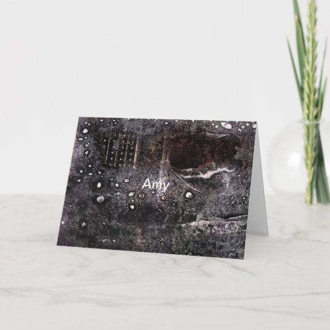 Schwarz-Weiß-Grunge, bald wieder gesund Karte (Vorderseite)