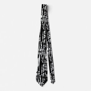 Schwarz-weiß Grunge Pattern Unisex Neck Tie Krawatte