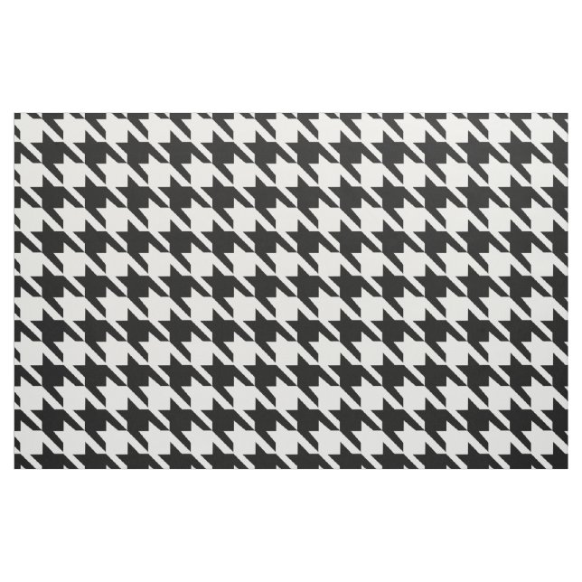 Schwarz-Weiß-Hahnentrittmuster-Muster Stoff (Fat Quarter (45,7 x 55,9 cm))