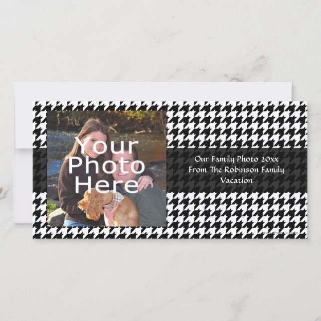 Schwarz/Weiß-Hahnentrittmuster Stilvoller Mode-Des (Vorderseite)