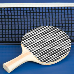 Schwarz-Weiß-Hahnentrittmuster von Shirley Taylor Tischtennis Schläger