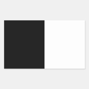 Schwarz-Weiß-Halbschrift und Halbgrafik Rechteckiger Aufkleber