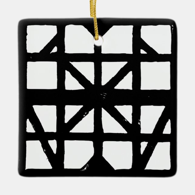 Schwarz-Weiß-Halbzeitschrift Keramikornament (Vorderseite)