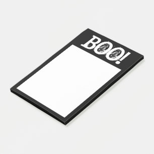 Schwarz-Weiß-Halloween-Notizen Post-it Klebezettel