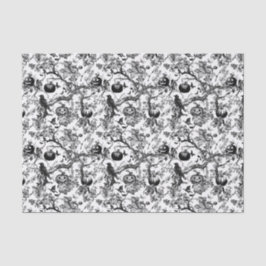 Schwarz-Weiß-Halloween-Toile Seidenpapier