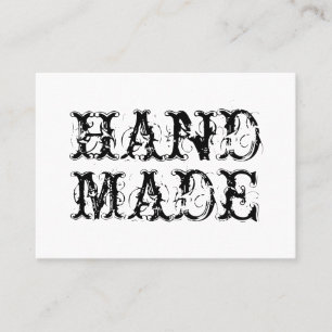 Schwarz-Weiß-Handarbeit, einfach, modern Vintag Visitenkarte