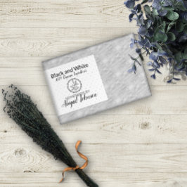 Schwarz-Weiß-Handgefertigte, hausgemachte Seife |  Rechteckiger Aufkleber