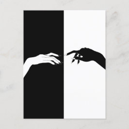 Schwarz-Weiß-Handschrift Postkarte