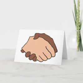 Schwarz-Weiß-Handshake Anti-Rassist Karte