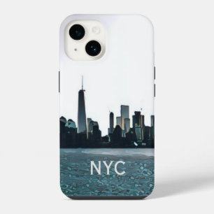 Schwarz-Weiß-Handyhülle NYC iPhone 14 Hülle