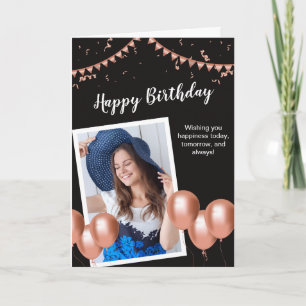 Schwarz-Weiß-Happy Geburtstag geklappt Gruß Karte