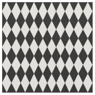 Schwarz-Weiß-Harlekin-Diamanten Stoff