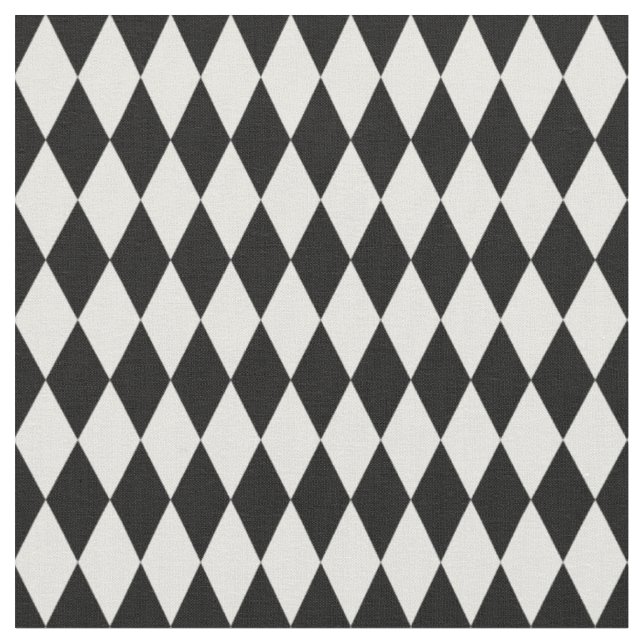 Schwarz-Weiß-Harlekin-Diamanten Stoff (Nahaufnahme)