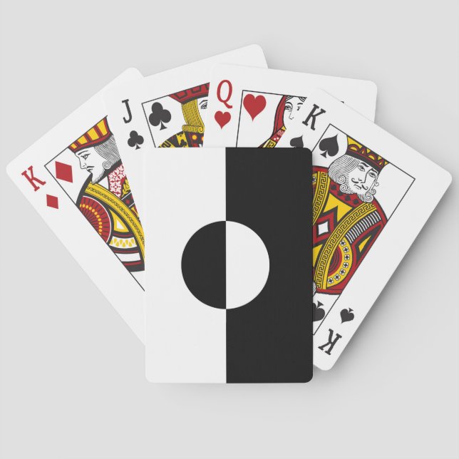 Schwarz & Weiß Harmonie Spielkarten (Rückseite)