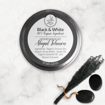 Schwarz-Weiß, hausgemachte Body Butter oder Scrub-