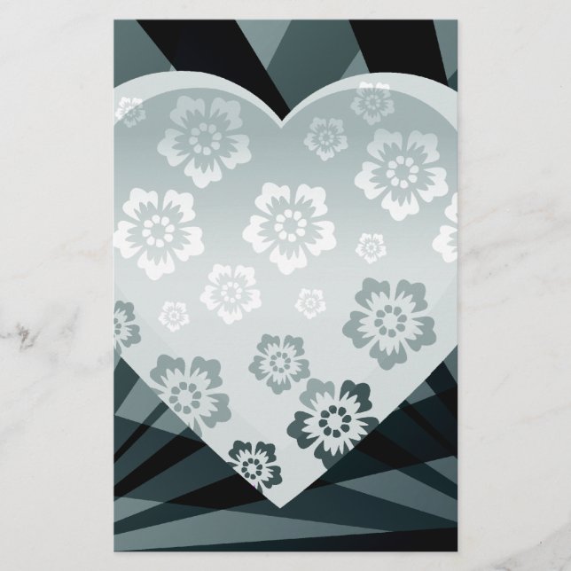 Schwarz-Weiß-Herz (Vorderseite)