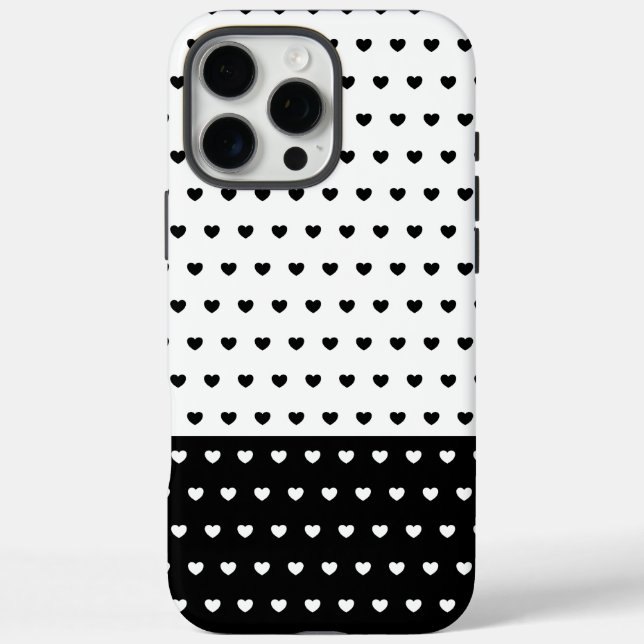 Schwarz-Weiß-Herz-Muster-Abdeckung für iPhone Case-Mate iPhone Hülle (Rückseite)