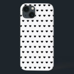 Schwarz-Weiß-Herz-Muster-Abdeckung für iPhone Case-Mate iPhone Hülle<br><div class="desc">Stilvolle schwarze Herzen polka dot muster auf weißem cover - passen Sie es an! - Sie können die Hintergrundfarbe z.B. in eine beliebige Farbe ändern.</div>