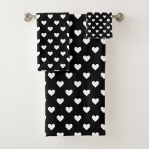 Schwarz-Weiß-Herz-Muster