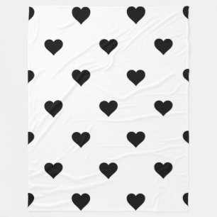 Schwarz-Weiß-Herz Romantisches Geschenk für Paare Fleecedecke