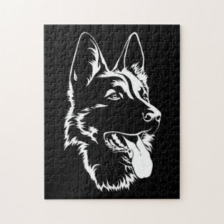 Schwarz-Weiß-Hirte Puzzle