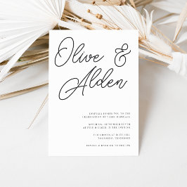Schwarz-Weiß-Hochzeit Einladung