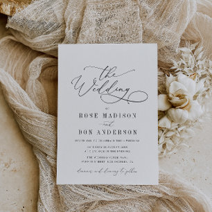 Schwarz-Weiß-Hochzeit Einladung