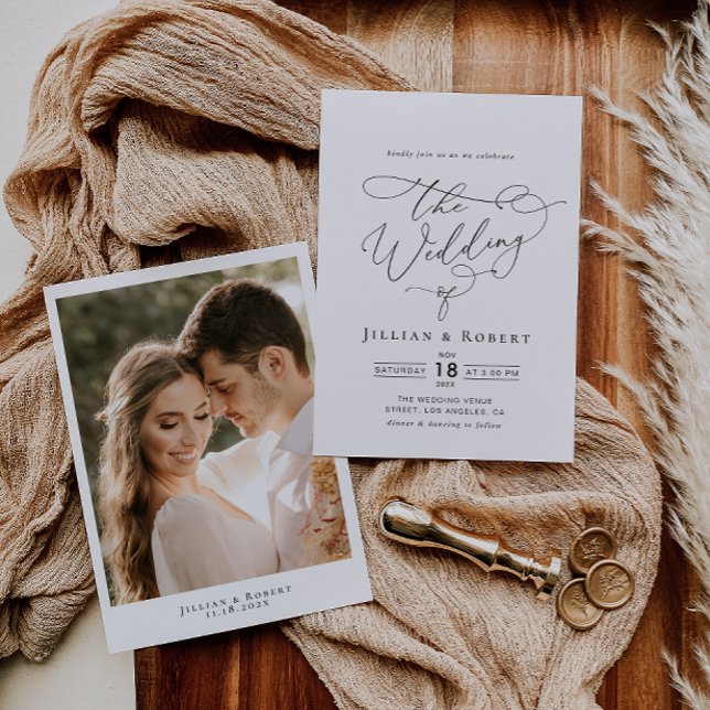 Schwarz-Weiß-Hochzeit Einladung (Von Creator hochgeladen)