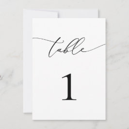 Schwarz-Weiß-Hochzeit/Event-Tischnummer