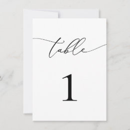 Schwarz-Weiß-Hochzeit/Event-Tischnummer