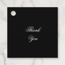 Schwarz-Weiß-Hochzeit Geschenkanhänger