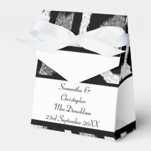 Schwarz-Weiß-Hochzeit Geschenkschachtel