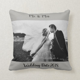 Schwarz-Weiß-Hochzeit Kissen