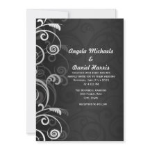 Schwarz-Weiß-Hochzeitseinladungen