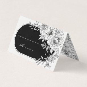 Schwarz-Weiß-Hochzeitskarte