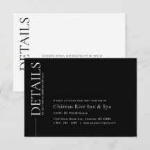 Schwarz-Weiß-Hochzeitskarte