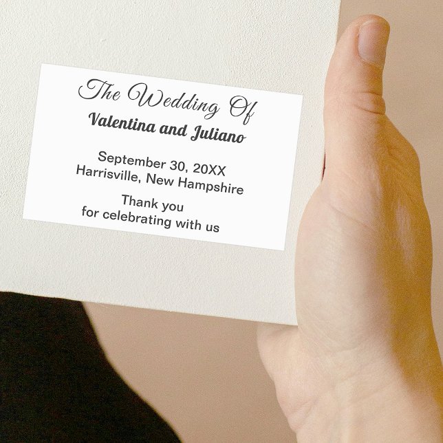 Schwarz-Weiß-Hochzeitsticker Rechteckiger Aufkleber (Black and white wedding rectangle sticker)