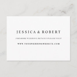 Schwarz-Weiß-Hochzeitswebsite Beipackkarte Begleitkarte