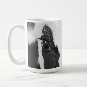 Schwarz-Weiß-Holstein-Kuh-Augen Kaffeetasse