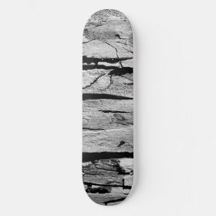 Schwarz-Weiß-Holzdruck Skateboard