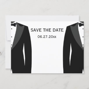 Schwarz-Weiß-Homosexuelle-Hochzeit rettet die Date Save The Date