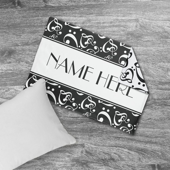 Schwarz-Weiß-Hörmuster Kissenbezug (Von Creator hochgeladen)