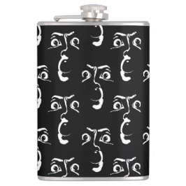 Schwarz-Weiß-Horror Flachmann