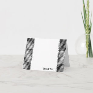 Schwarz-Weiß Houndstooth Diese Kategorie verwalten Dankeskarte