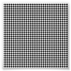 Schwarz Weiß Houndstooth Karo Stoff Fotodruck