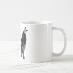 Schwarz-weiß Howling Wolf Tasse