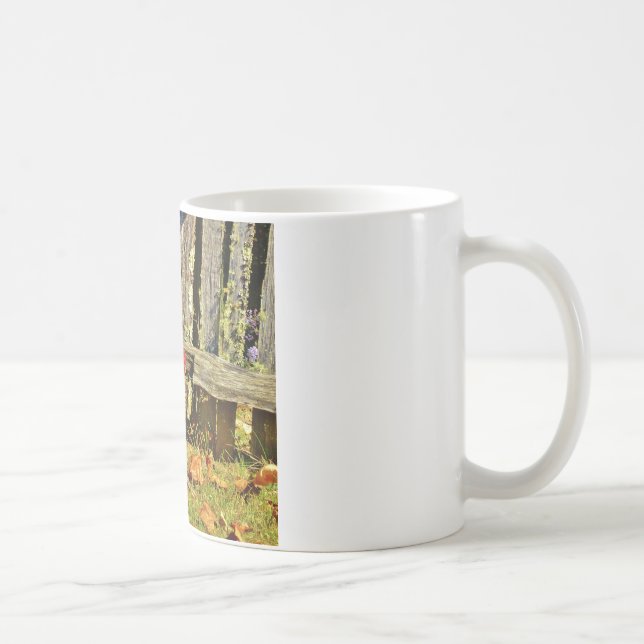 Schwarz-Weiß-Hühner im Bauernhof Kaffeetasse (Rechts)