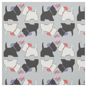 Schwarz-Weiß-Hunde Kunststoffe Stoff