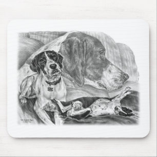 Schwarz-Weiß-Hunde Mousepad